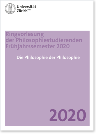  Ringvorlesung «Die Philosophie der Philosophie» (Cover Flyer)
