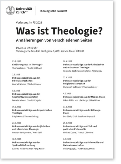 Cover Flyer "Was ist Theologie?"