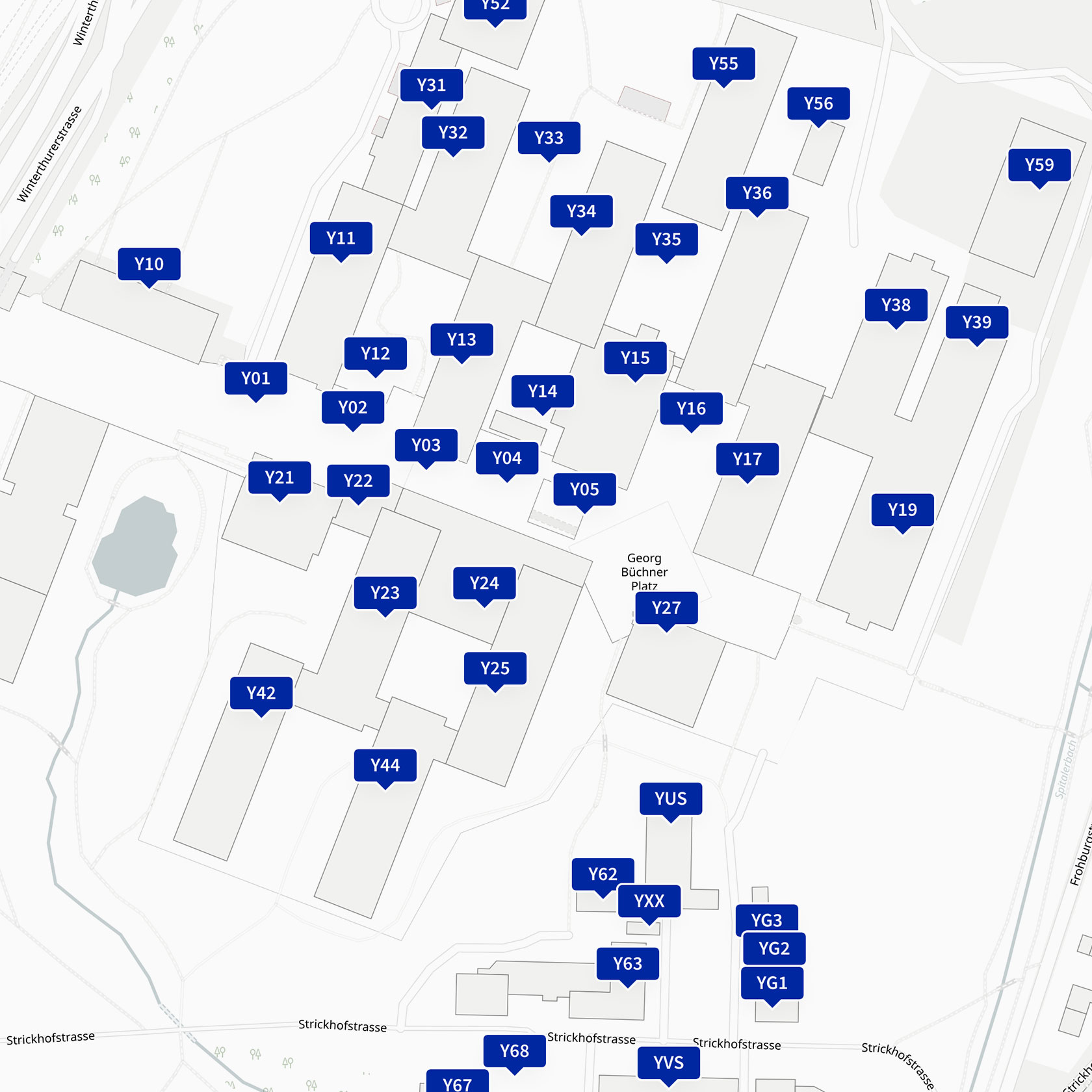 Map Irchel Campus