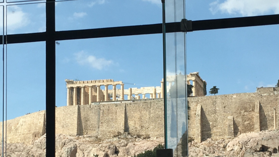 Blick aus Fenster Richtung Akropolis
