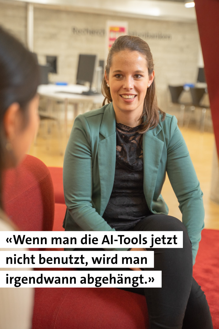 Lea Zitat: «Wenn man die AI-Tools jetzt nicht benutzt, wird man irgendwann abgehängt.»