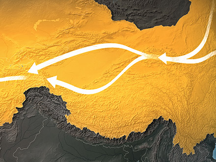 Karte der Silk Road