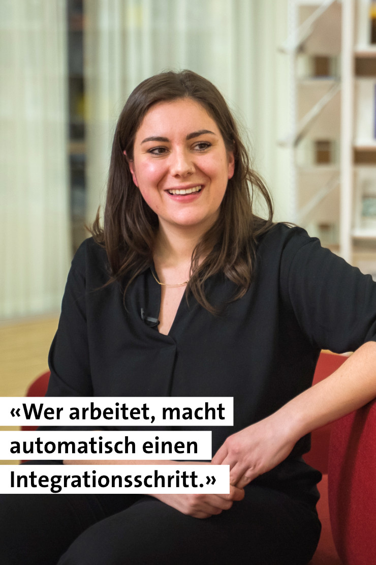 Samira Zitat: «Wer arbeitet, macht automatisch einen Integrationsschritt.»