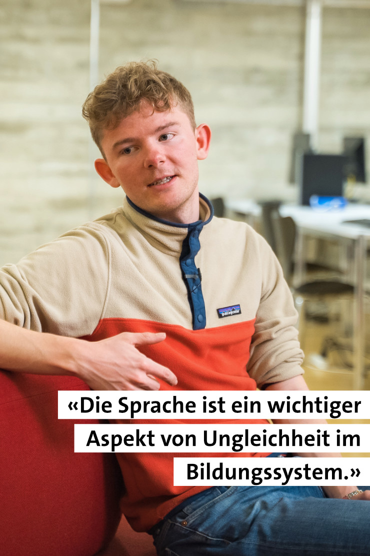 Florian Zitat: «Die Sprache ist ein wichtiger Aspekt von Ungleichheit im Bildungssystem.»