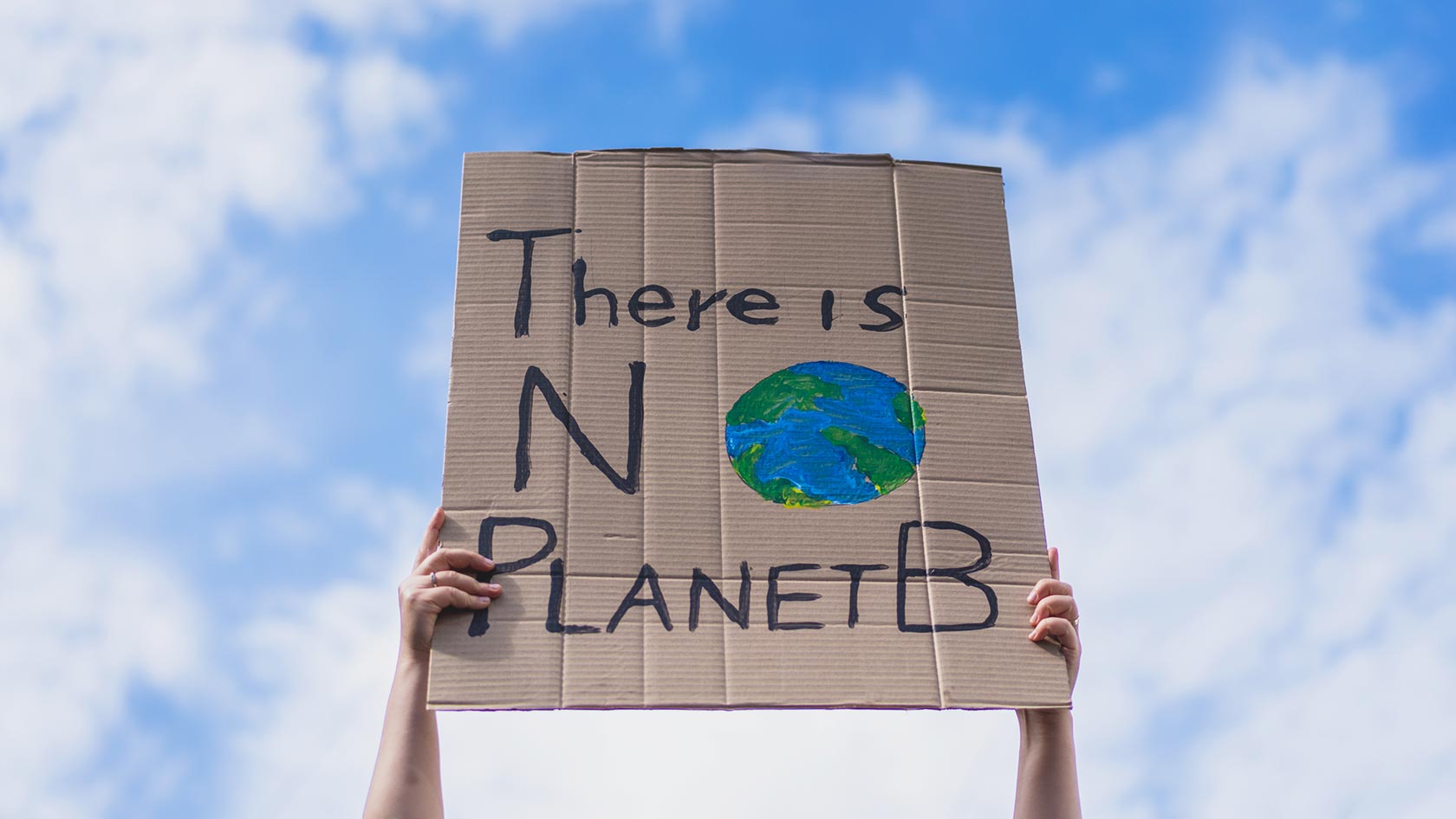 Schild "There is no Planet B"