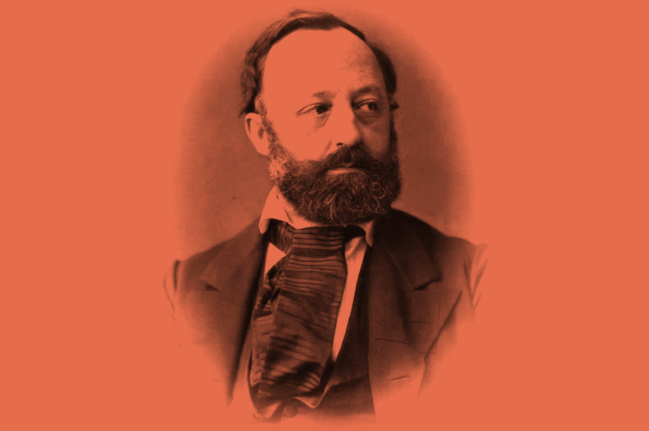 Portrat von Gottfried Keller im Alter von etwa 45 Jahren; Johannes Ganz, Zurich, zwischen 1868 und 1870