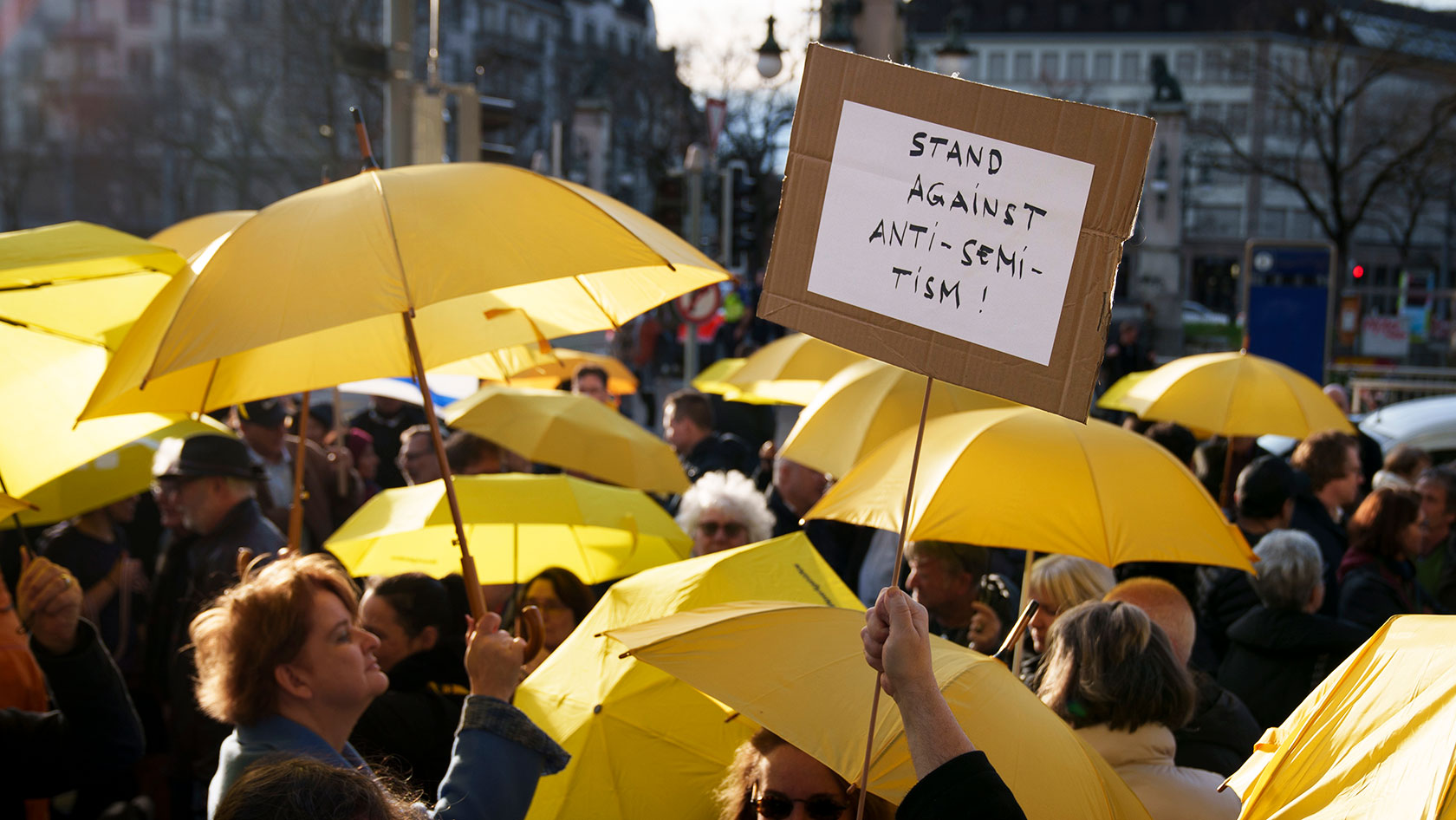 Vigil against anti-Semitism on 3 March 2024 in Zurich