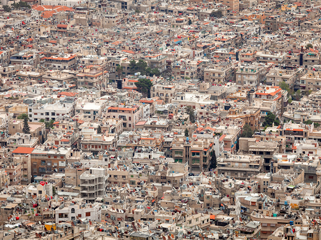 High-Angle View of Damascus, Syria