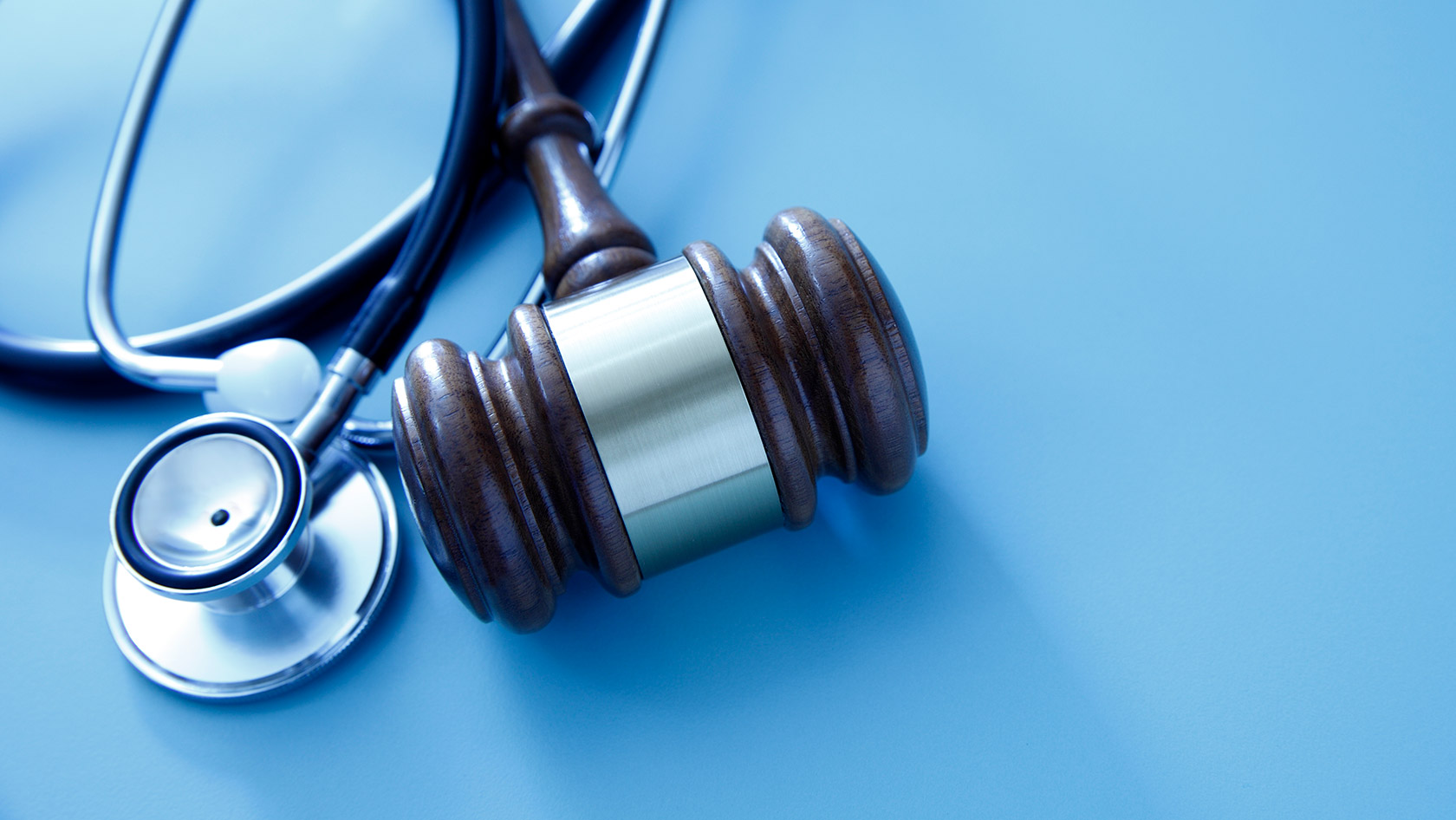 Stethoscope and gavel