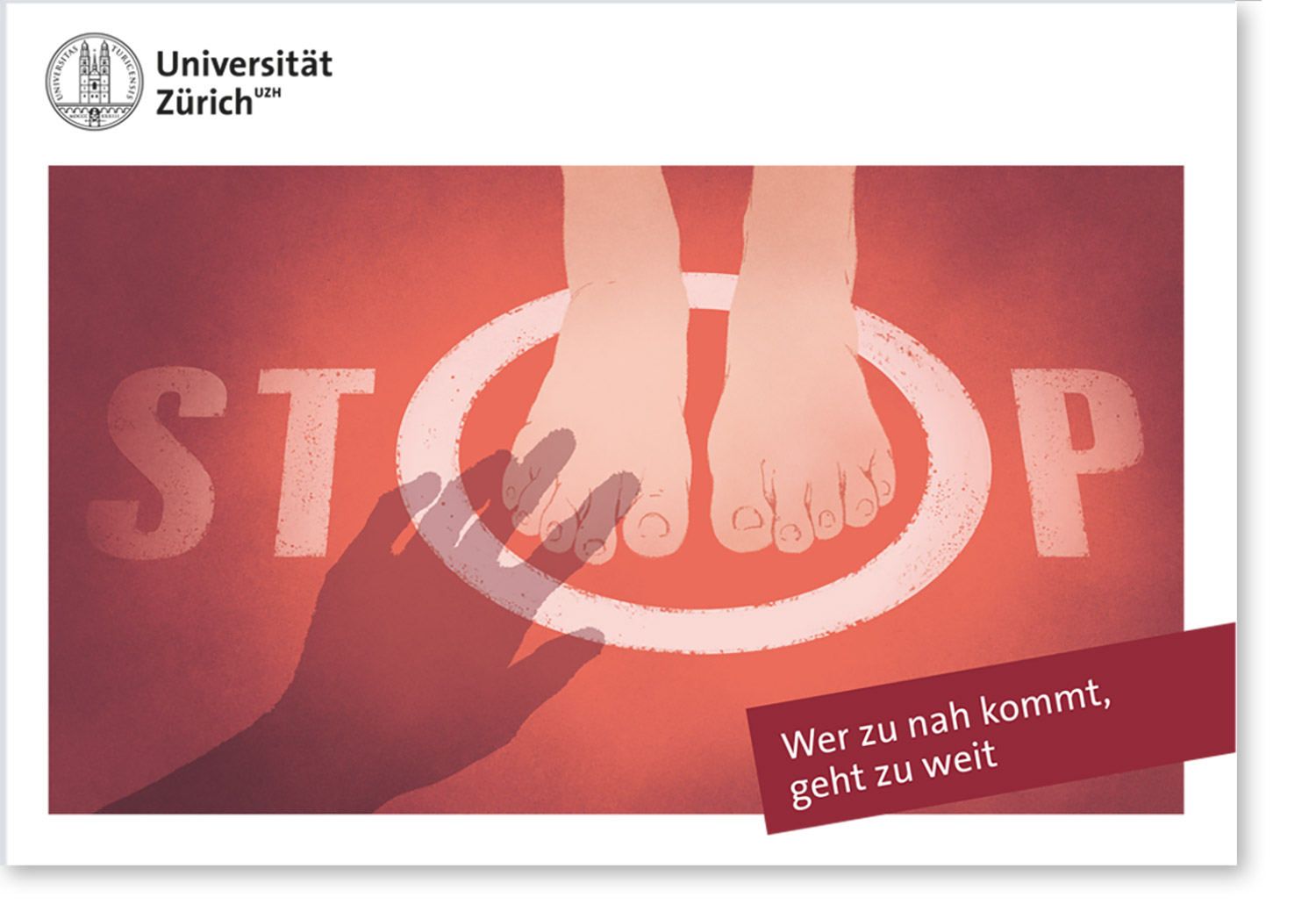 Postkarte "Wer zu nah kommt, geht zu weit"