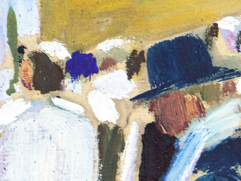 Ausschnitt aus einem Gemälde (in der Synagoge Zürich)